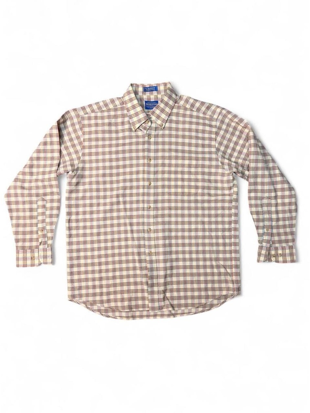 Sir Pendleton Wool Plaid Shirt Men’s XL USA Fabric Button Down Preppy